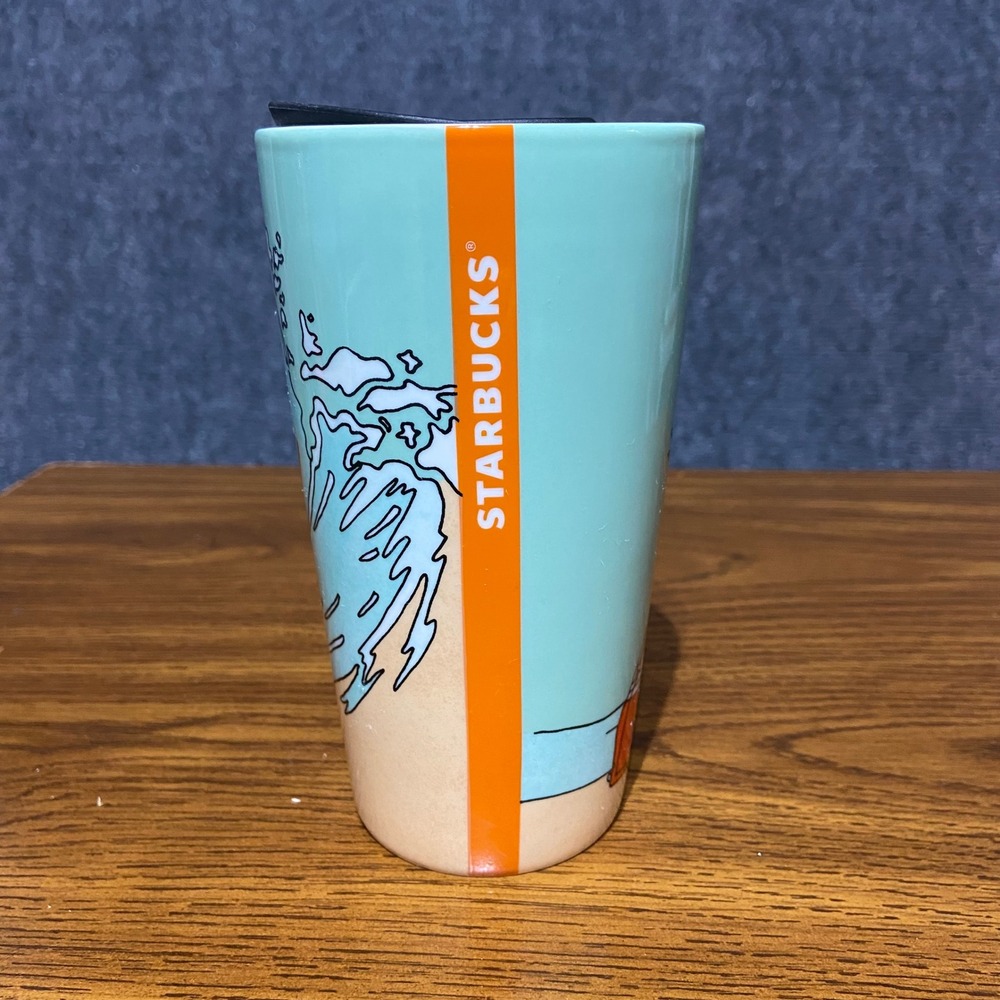 Starbucks San Diego VW Bus 12oz Ceramic Tumbler and Matching Card Pouch Set NEW - Picture 6 of 13